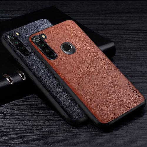 Leather Case For Xiaomi Redmi Note 8 Pro 8T High Grade Retro Litchi Pattern Back Cover for redmi note 8t 8 8 pro 2021 phone case