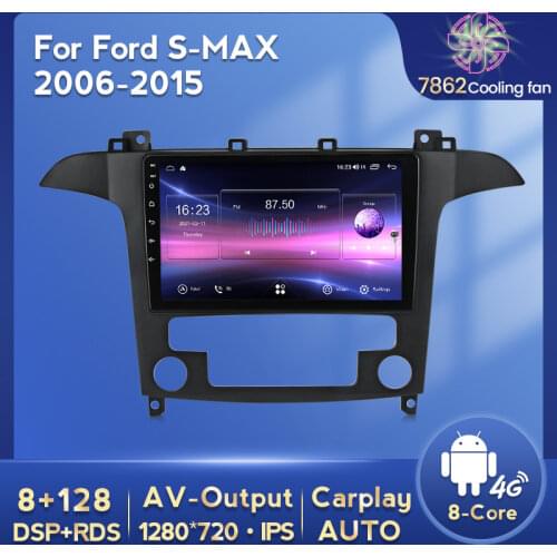 DSP 1280*720QLED screen 8core 6+128G Car navigation GPS NAVI DVD player For Ford S-Max Ford S Max 2007 2008 Voice Control