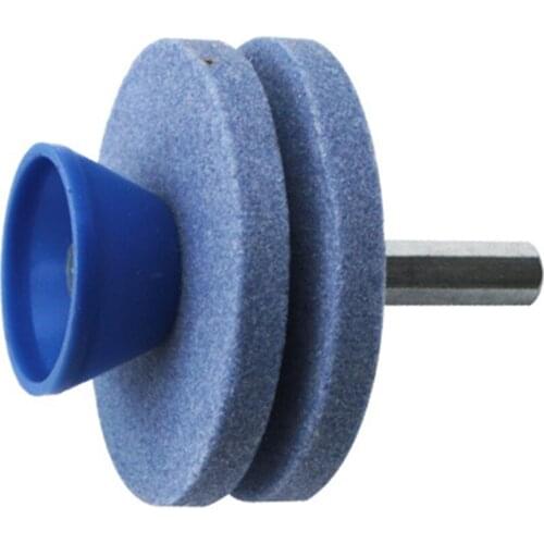 Double-layer Pink /Blue Lawn Mower Sharpener Faster Knife Drill Sharpening Lawnmower Garden Tools Universal