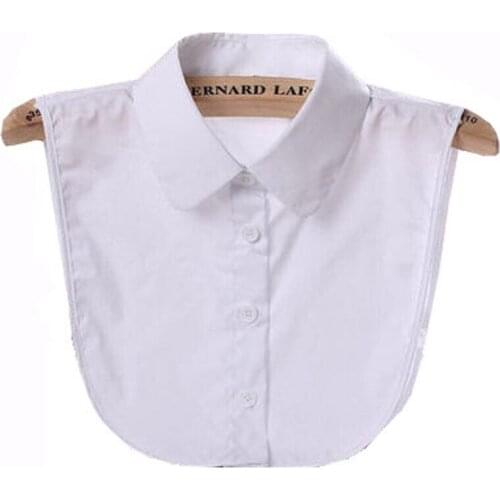 Fake Collar For Shirt Detachable Collars Solid Shirt Lapel Blouse Top Men Women False Collar Shirt Accessories