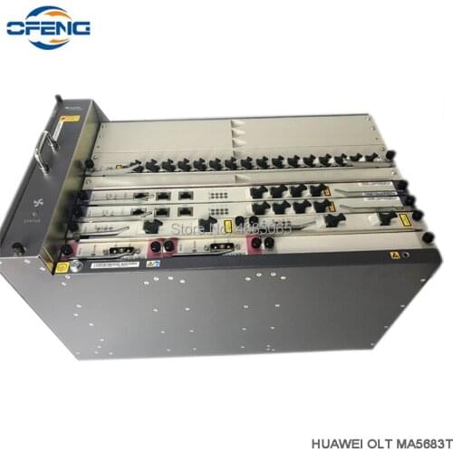Huawei GPON OLT MA5683T 10G with 2xSCUN + 2xPRTE + 2x X2CS + 1*GPFD Service board 16 Ports with Class B+ C+ C++ SFP Modules