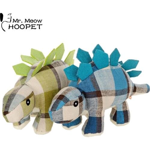 Hoopet Dog Cat Toy Dinosaur Stegosaurus Triceratops Dolphin Squeaky Toy Puppy Chew Training Sound Toy