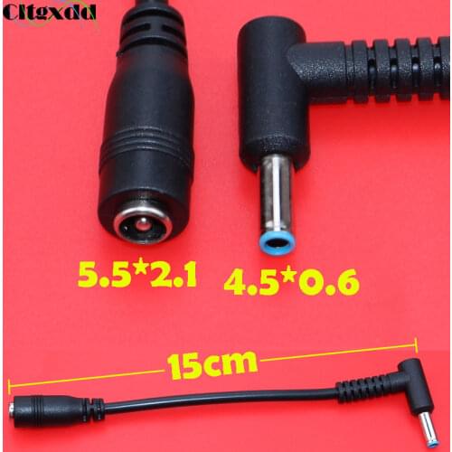 Cltgxdd 4.5 *3.0 / 4.5*0.6mm male to DC 5.5 * 2.1 mm female connector DC jack adapter cable for ASUS HP Envy Ultrabook Laptop