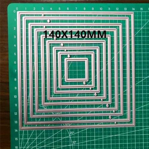 Square Dies Metal Cutting Dies DIY for Scrapbooking Dies Cut Make Handmade Stencil Craft Mold Mould Model Decor