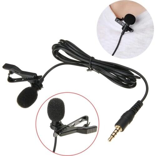 Mayitr Clip-on Omnidirectional Lavalier Lapel Condenser Wired Microphone Mic for Phone Laptop for Smartphones Computer