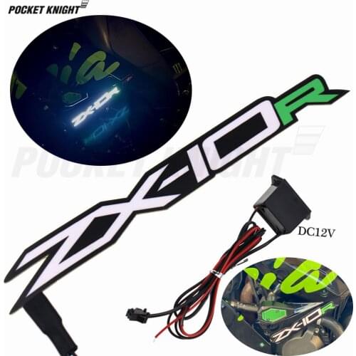 For Kawasaki ZX-10R Ninja ZX10R 2011 12 13 2014 Motorcycle Fairing Kit Body Side Stickers Badge Cold Light Decorative lights