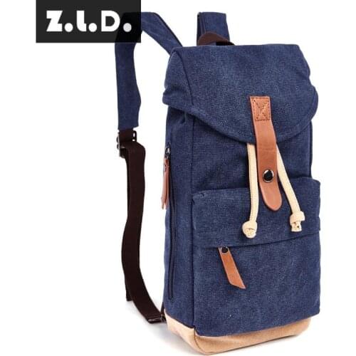Z.L.D New High-Quality Canvas Student Backpack Fashion Brand Design Ladys Backpack Large-capacity Vintage Canvas Backpack women
