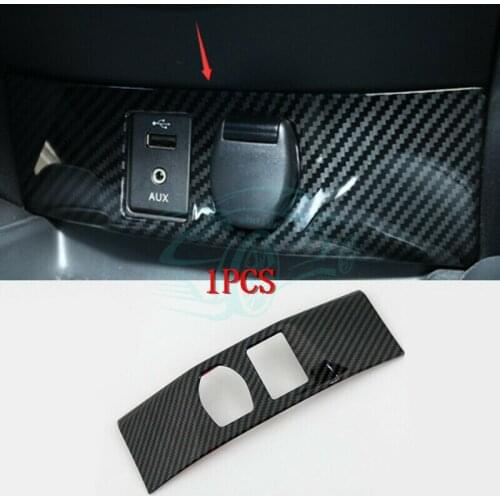 Fit For Nissan Rogue X-Trail 2014-2018 ABS Carbon Fiber style Cigarette Lighter Cover Trim