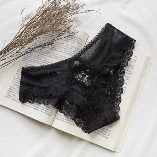 Q Lace Panties For Women Underwear Fashion Panty Lingerie Breathable Hollow Out Briefs Low-Rise Panties Female Underwear