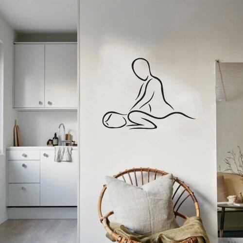 Relaxation Massage Spa Salon Massage Zen Vinyl Decor Wall Stickers Switch Decals ov99