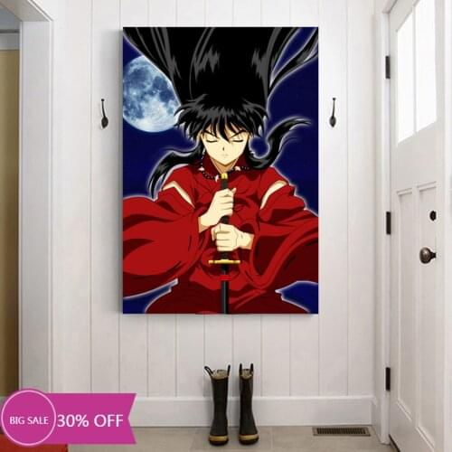 Christmas Decoration Canvas Painting Japanese Anime Poster Inuyasha Picture，picture ，for Living Room Decoration Home Deco