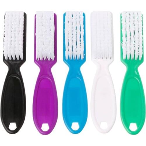 Nail Dust Scrub Nail Plastic Brush For File Manicure Pedicure Tool Dust Cleaning