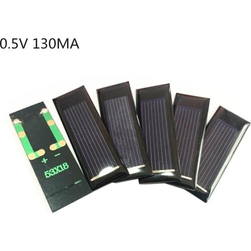 1pc Mini Poly Solar Panel 0.5V 130MA for DIY handmade fan cap