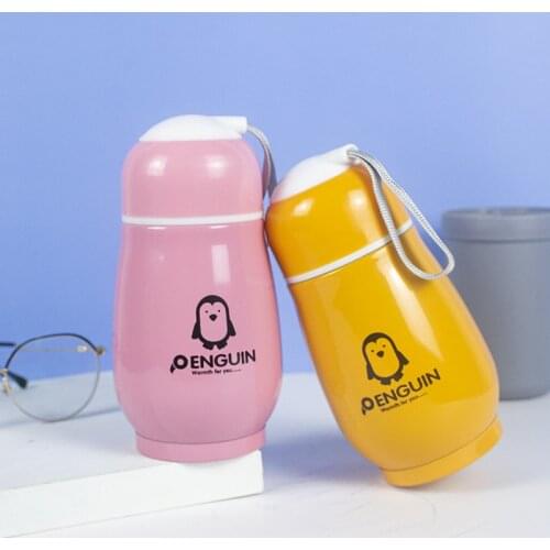 Penguin 304 Stainless Steel Thermos Cup Cute Childrens and Students' Cups Are Portable and Small and Convenient Water Bottle