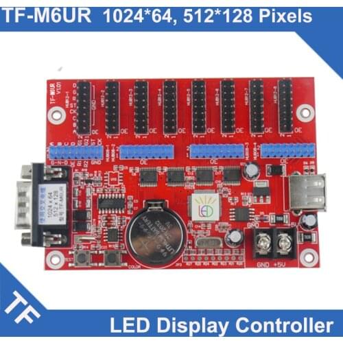 TF-M6UR M3U Longgreat TF LED Display Control Card Asynchronous Single Dual Color serial port led controller rs232 led display