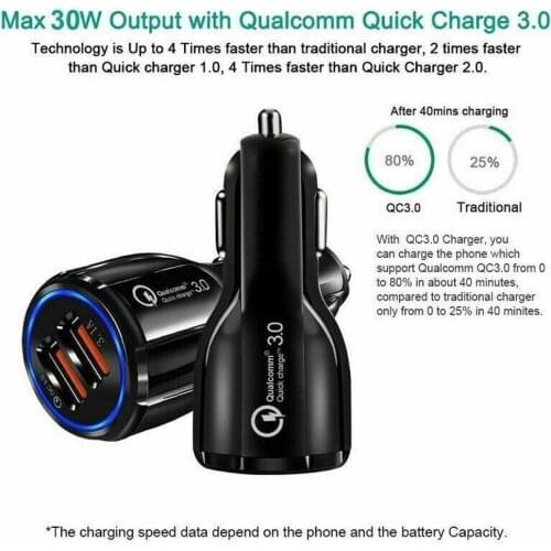 Universal Car Charger For Phone Quick Charge 3.0 Fast iPhone Port in USB S10 11 Charging S9 Phone Charger 2 Pro car For Sam L8X0