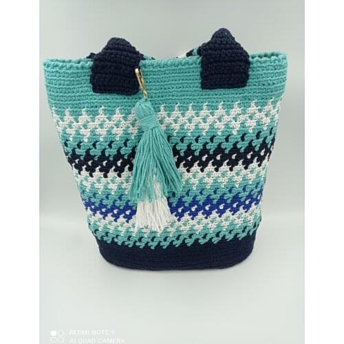 Handmade Knit Woman Bag/Wayu Handbag/Tasseled Bag/Special Design Bag/Woman Bag/Daily Use/Multicolor Design