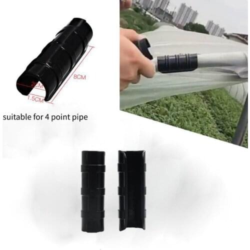 100pcs 4 Point Pipe Clamp Connector Frame Pipe Tube and Film Clip Clamp Connector Kit Garden Buldings Shade Accessories Tools