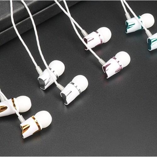 100pcs In-Ear 1.2M Wired Earphone Headset In-line Control computer Smartphone With Mic for iPh Android Phone MP3 MP4