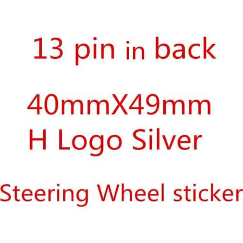 1X ABS Silver H logo high qualitycar Steering Wheel Badge steer wheel emblem Sticker Car Styling auto accessories