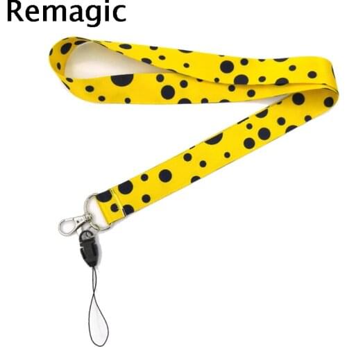 20pcs Popular art Wave point 90s Neck Strap Lanyard keychain Mobile Phone ID Badge Holder Key Chain Keyrings cosplay Accessories