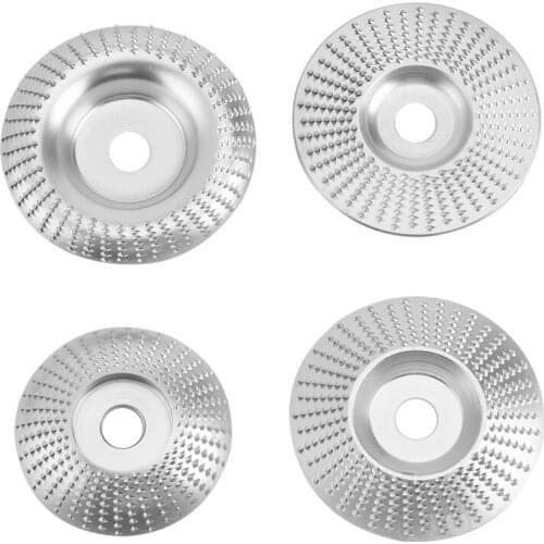 4 Types Wood Grinding Polishing Wheel Rotary Disc Sanding Wood Carving Tool Abrasive Disc Tools for Angle Grinder
