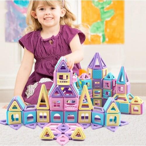 62-258pcs Mini Magnetic Designer Construction Set Model & Building Plastic Magnetic Blocks Educational Toys For Kids Gift