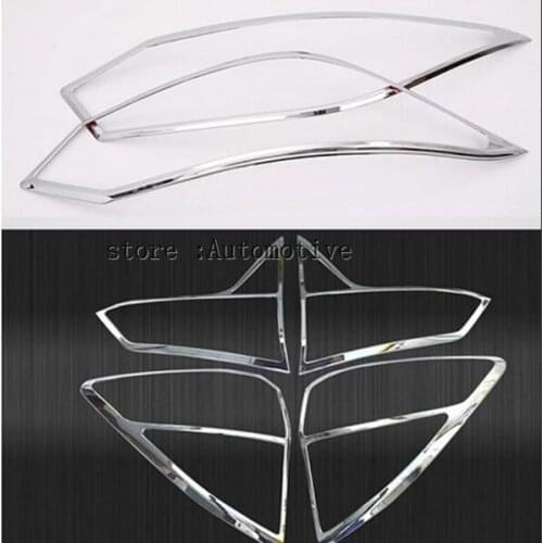 Accessories FIT FOR 2014 2015 2016 for Honda HR-V CHROME FRONT REAR HEADLIGHT TAIL LIGHT LAMP COVER MOLDING HEAD