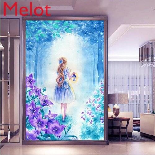 New 5D Diamond Painting Full Diamond Living Room Cartoon Girl Bedroom Small Cross Stitch Point Brick Show 2021 Pearl Embroidery