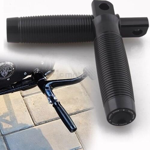 Black Aluminum Custom Motorcycle Non-slip Footrest FootPeg For Harley SportsterXL883 1200 48 72 Dyna Fat Boy Softail Touring