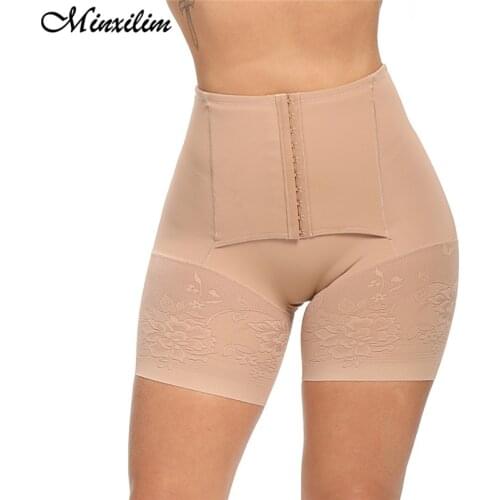 High Waist Trainer With Girdles Belly Sheath Butt Lifter Lace Hem Shapewear Panties Slimming Thigh Fit Butt Underwear For Women