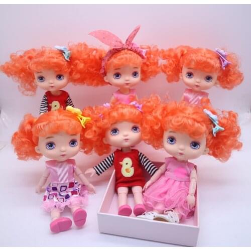 16CM dolls like HOLA dolls , Mini doll ,orange hair