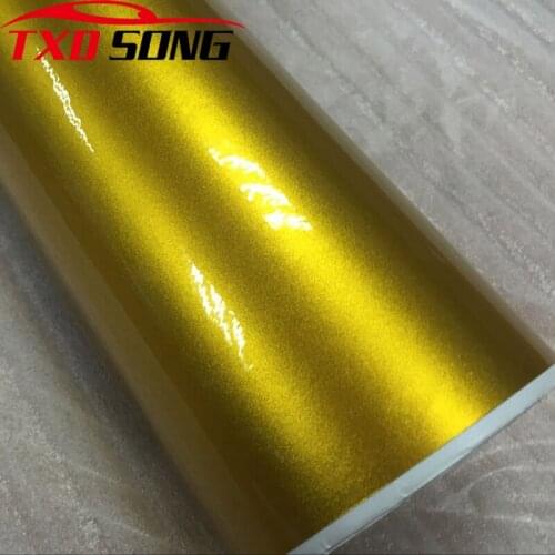 Metallic glossy pearl gold sticker Metallic pearl glitter vinyl Glossy diamond glitter car wrapping fim with air free bubbles