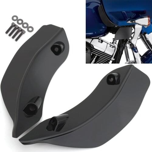 Motorcycle Black Upper Batwing Fairing Accents Air Deflector Wind Deflectors For Harley Road Glide FLTRX FLTRXS FLTRUSE 15-Up