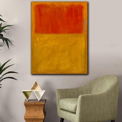 Large Size Wall Pictures For Living Room mark-rothko-orange-and-tan-1954 Printing Canvas Art Home Decor Modern Oil Painting