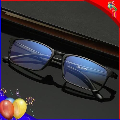 Reading Glasses For Parents Eye Protection TV Phone Eyewear Rectangular Blue Light Filter Blocking Eyeglasses Women Men+1.0~+4.0