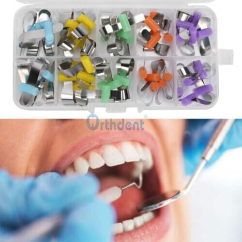 Orthdent 50 Pcs/Set Dental Forming Sheet Matrix Bands Retainerless Automatrix With Locker Sectional Contoured