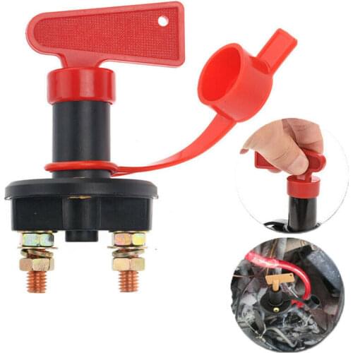 2PC 12-24V Car Battery Switch High Current Battery Disconnect Isolator Cut Off Switch For Marine Auto ATV Vehicles Interior Part
