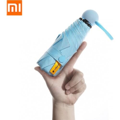 NEW xiaomi mijia mini portable sun umbrella female sunscreen anti-ultraviolet five-fold capsule sunshade umbrella