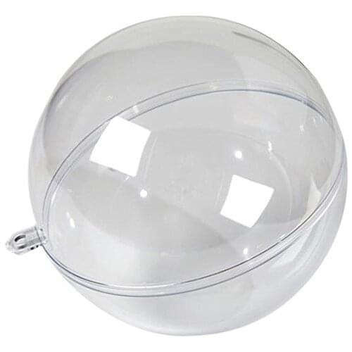 Size 15.6cmwholesale transparent plastic Christmas decoration ball , clear hanging box , clear candy packing box TNT shipping