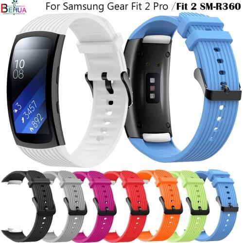 BEHUA Replacement Wristband For Samsung Gear Fit 2 Pro Strap Silicone WristBand For Samsung Fit2 SM-R360 waterproof L/S size new