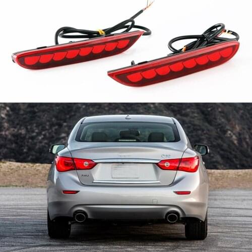 LED Reflector Rear Bumper Tail Light Lamp For For Infiniti Q50 Sport 2014-2016