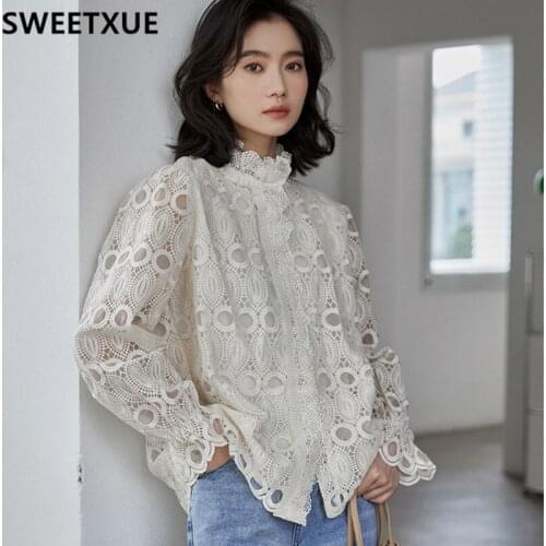 Кружевные блузки SWEETXUE China At AliExpress