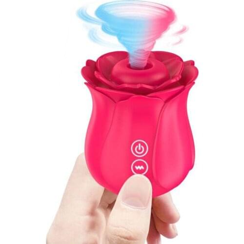 Rose Shape Vibrator Sucking Vagina Intimate Good Nipple Sucker Oral Licking Clitoris Stimulation Powerful Sex Toys for Women