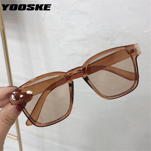 YOOSKE Luxury Fashion Sunglasses Women Men Vintage Square Frame Sun Glasses Ladies Brand Design Classic Trend Eyeglasses UV400