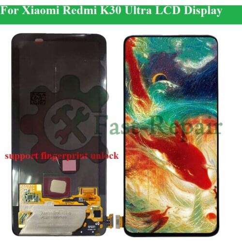 6.67"original Super AMOLED For Xiaomi Redmi K30 Ultra LCD Display +Touch Panel Digitizer For Redmi k30 ultra M2006J10C LCD