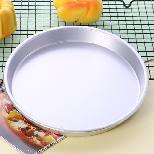 New 1pcs Stainless Steel Pizza plate baking tools pizza tray Home baking oven use Non-Stick pizza pan Dish 03051
