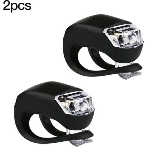 2pcs LED Bike Lights Waterproof Silicone Bicycle Lamps Waterproof Mountain Bike Emergency Light Outdoor Cycling Lighting Tool