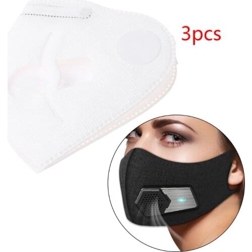 B2RC 3pcs Anti Pollution Air Purifier Washable Reusable Activated Carbon Filter for Smart Electric Anti Dust Face Protector