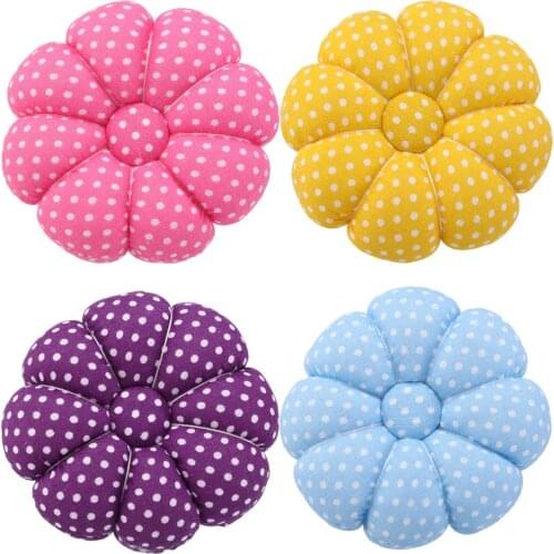 4 PcsSewing Pin Cushions Wearable Needle Cushion with Adjustable Elastic Band Sewing Crafts Holder Pumpkin Pincushion